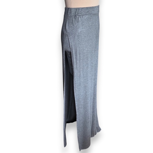 Mono B Dresses & Skirts - MONO B gray mini skirt maxi panel overlay Size S